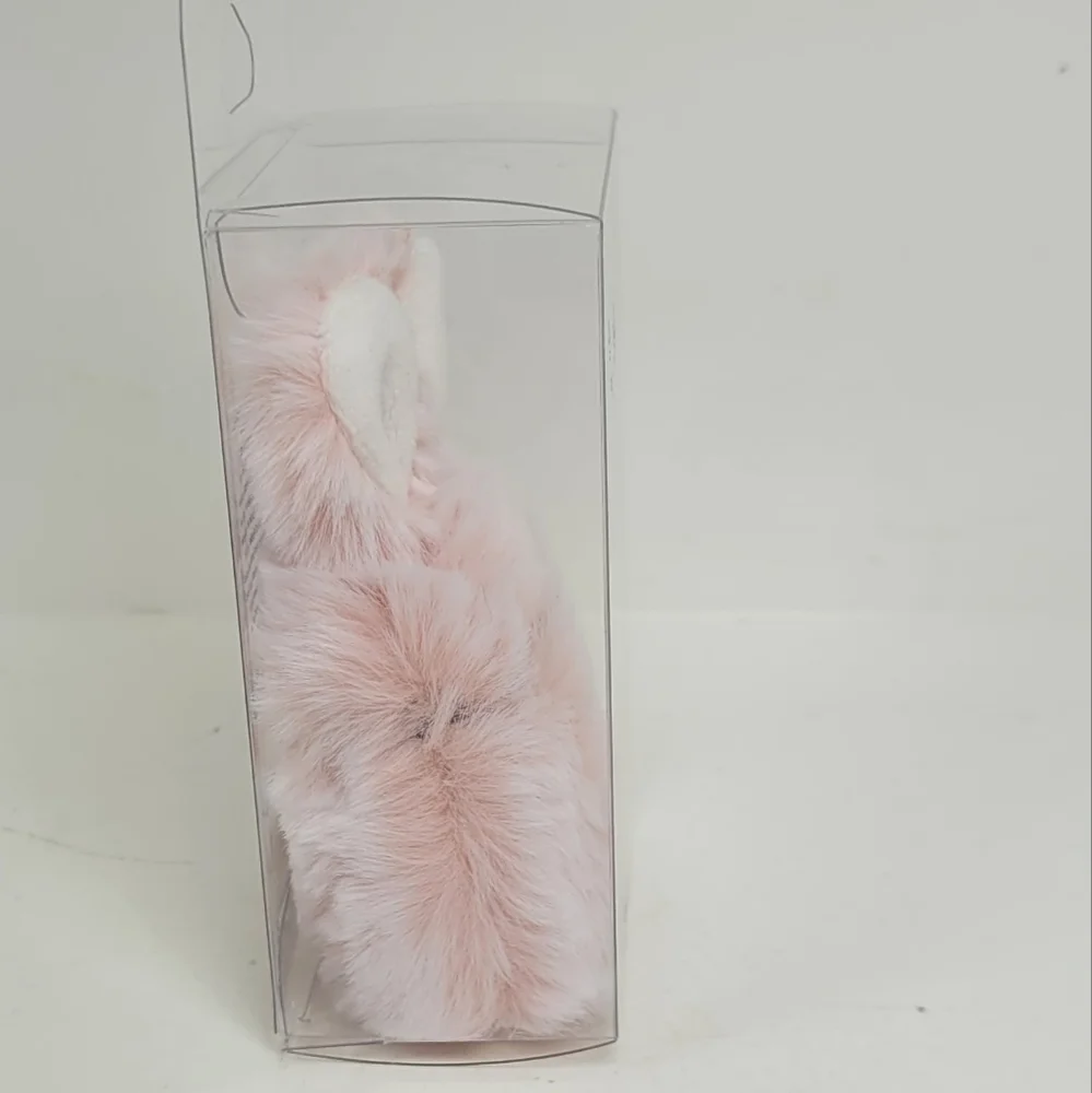 Claire's Pink Furry Bunny AirPods Case